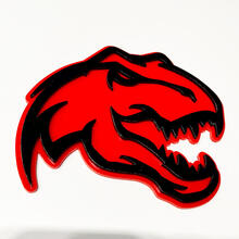 Dinosaur T -Rex TRX 3D Insignia - Emblema de insignias de la rejilla del guardabarros personalizados
 4