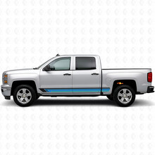 Bandas de vinilo vintage para puerta y panel lateral para Chevrolet Silverado 1500 K2XX 2014-2019_2