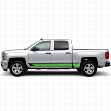 Bandas de vinilo vintage para puerta y panel lateral para Chevrolet Silverado 1500 K2XX 2014-2019_3