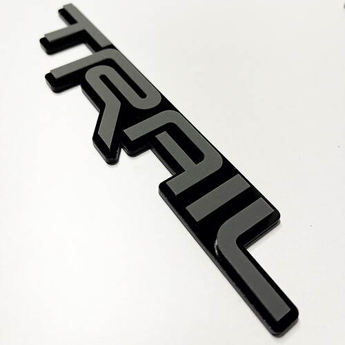Insignia TRAIL 3D: emblema personalizado de las insignias de la parrilla delantera del portón trasero del guardabarros para Toyota TRD
