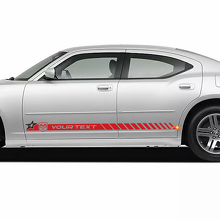 Kit de Calcomanías de Vinilo de Rayas Laterales para Puertas con Estroboscópico Personalizado para Dodge Charger_2