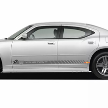 Kit de Calcomanías de Vinilo de Rayas Laterales para Puertas con Estroboscópico Personalizado para Dodge Charger_3