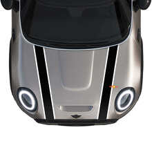 Calcomanía adhesiva de vinilo con franjas John Cooper Works para capó y lateral para MINI Cooper_2