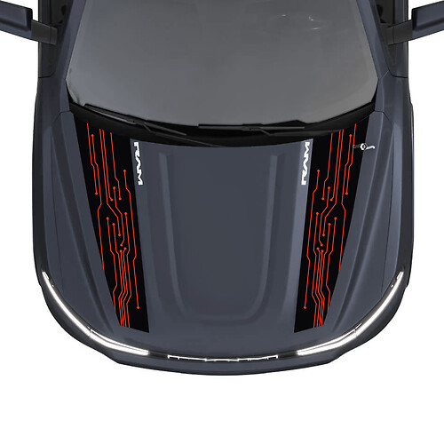 Rayas para puertas laterales para Dodge RAM 1500 REV, calcomanías de vinilo, gráficos 2
