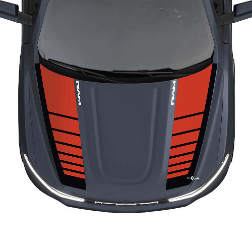 Hood Stripes para Dodge RAM 1500 REV Vinilo Calcomanías Pegatinas Gráficos 2
