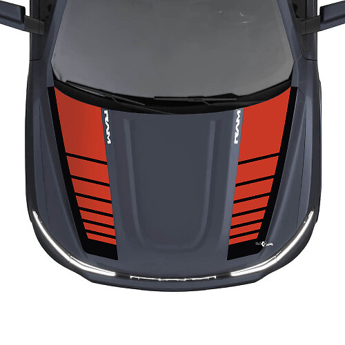 Hood Stripes para Dodge RAM 1500 REV Vinilo Calcomanías Pegatinas Gráficos 2

