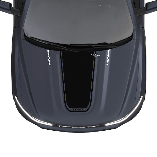 Calcomanía de vinilo para capó personalizada en negro para Dodge Ram 1500 REV