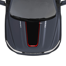 Calcomanía de vinilo para capó personalizada en negro para Dodge Ram 1500 REV_2