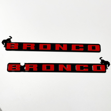 Bronco Fender Insignias de parrilla delantera Emblema de portón trasero Insignia 3D Negro vs Rojo
 5