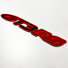 Insignia GT3 RS 3D: emblema personalizado de las insignias de la parrilla delantera del portón trasero del guardabarros para Porsche GT3 RS
 2
