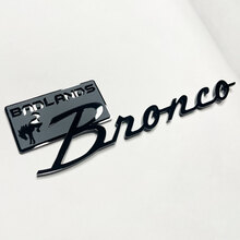 Bronco Badlands Fender Insignias Tailgate Emblem 3d Insignia negra vs gris
 2
