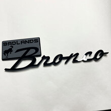 Bronco Badlands Fender Insignias Tailgate Emblem 3d Insignia negra vs gris
 3