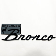 Bronco Badlands Fender Insignias Tailgate Emblem 3d Insignia negra vs gris
 5