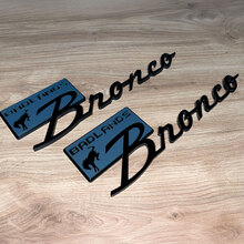 Bronco Badlands Fender Insignias Tailgate Emblem 3d Insignia negra vs gris
 7