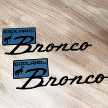 Bronco Badlands Fender Insignias Tailgate Emblem 3d Insignia negra vs gris
 8