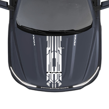 Hood Central Modern Stripes para Dodge RAM 1500 REV Vinilo Calcomanías Pegatinas Gráficos
 2