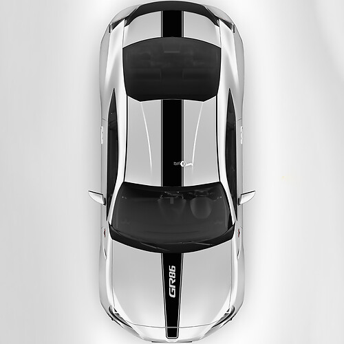 Toyota GR86 Hood Techo Tronco Racing Stripes Gráficos Calcomanías Pegatinas 4
