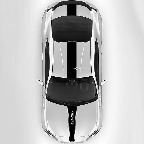 Toyota GR86 Hood Techo Tronco Racing Stripes Gráficos Calcomanías Pegatinas 4
