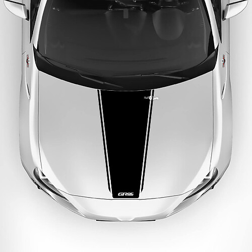 Gráficos de Franjas de Carreras y Pegatinas con Logo GR86 para Capó 3 Piezas para Toyota GR86