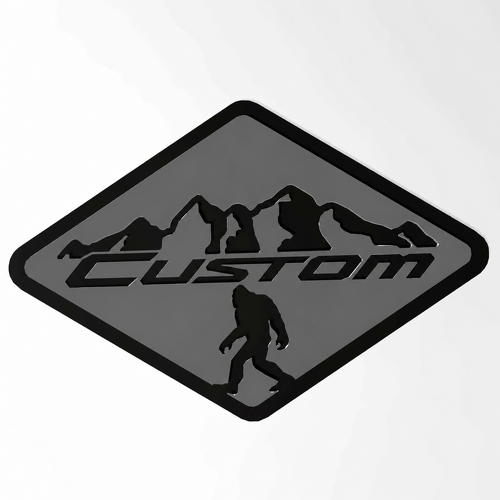Wildtrak Custom Mountains Bigfoot 3D — Emblema (guardabarros, portón trasero) para Ford Bronco