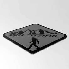 Insignias de guardabarros Bronco Badlands, emblema de portón trasero, insignia 3D, negro vs gris
 3