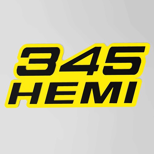 Insignia 345 Hemi 3D - Emblema personalizado de las insignias del portón trasero de la parrilla del guardabarros
