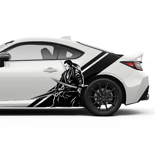 Kit de calcomanías de vinilo de franjas laterales Japan Samurai para Toyota GR86 y Supra