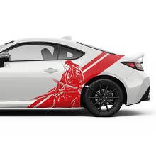 Kit de calcomanías de vinilo de franjas laterales Japan Samurai para Toyota GR86 y Supra_2