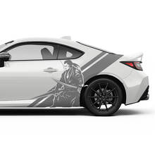 Kit de calcomanías de vinilo de franjas laterales Japan Samurai para Toyota GR86 y Supra_3