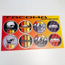 Tacoma Heritage Retro Vintage estilo antiguo paquete de pegatinas calcomanías gráficos rayas de carreras para Toyota
 3