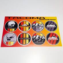 Tacoma Heritage Retro Vintage estilo antiguo paquete de pegatinas calcomanías gráficos rayas de carreras para Toyota
 4