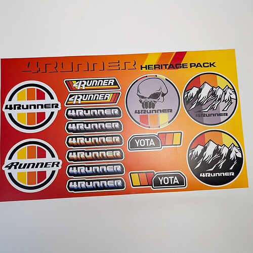4runner Heritage Retro Vintage estilo antiguo paquete de pegatinas calcomanías gráficos rayas de carreras para Toyota
