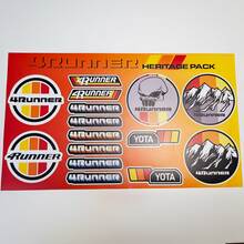 4runner Heritage Retro Vintage estilo antiguo paquete de pegatinas calcomanías gráficos rayas de carreras para Toyota
 2