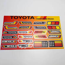 Juego de Pegatinas Retro de Herencia Toyota 4WD Estilo TRD Adhesivos de Vinilo_2