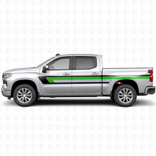 Tiras de vinilo retro en la línea superior de la puerta y el lateral de la caja para Chevrolet Silverado 1500 T1XX 2019-2026_3