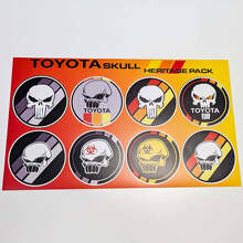 Skull Heritage Retro Vintage estilo antiguo paquete de pegatinas gráficos de calcomanías para Toyota TRD
 2