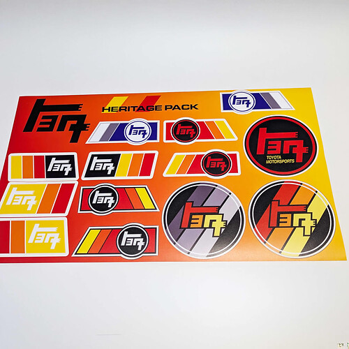 TEQ Heritage Retro Vintage estilo antiguo paquete de pegatinas gráficos de calcomanías para Toyota
