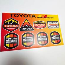 Toyota High Mileage Heritage Retro Vintage Estilo antiguo Paquete de pegatinas Calcomanías Gráficos
 2
