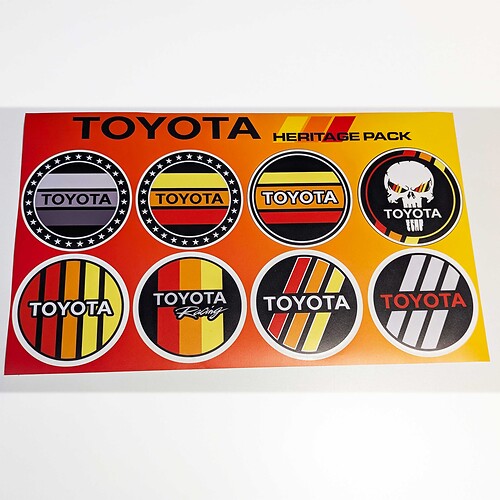 Toyota Heritage Retro Vintage estilo antiguo paquete de pegatinas calcomanías gráficos 2
