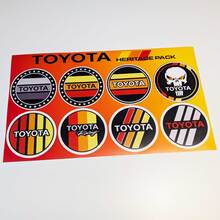 Toyota Heritage Retro Vintage estilo antiguo paquete de pegatinas calcomanías gráficos 2
 2