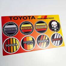 Toyota Heritage Retro Vintage estilo antiguo paquete de pegatinas calcomanías gráficos 2
 3