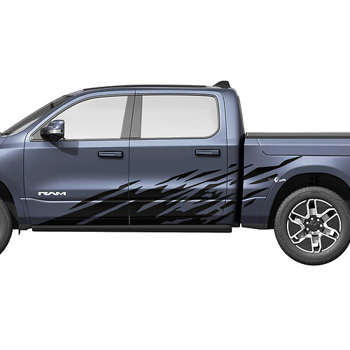 Splash puertas laterales camión vinilo calcomanías pegatinas gráficos para Dodge RAM 1500 REV 2
