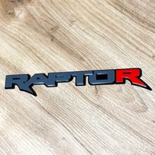 Insignia Raptor Red R 3D, emblema de insignias para portón trasero de guardabarros
 2