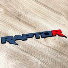 Insignia Raptor Red R 3D, emblema de insignias para portón trasero de guardabarros
 3