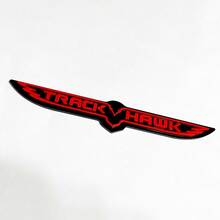 Insignia Trackhawk 3D - Emblema de guardabarros personalizado para Jeep Trackhawk Amarillo vs Gris
 3
