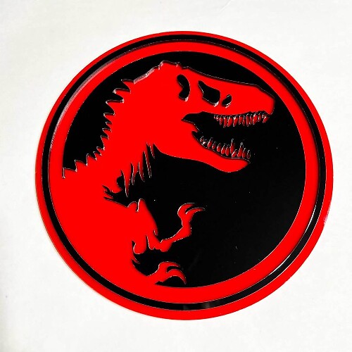 Distintivo 3D de T-Rex inspirado en Jurassic para guardabarros, portón trasero o rejilla