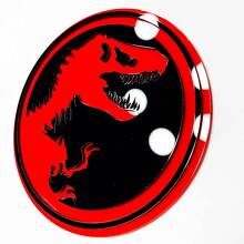 Distintivo 3D de T-Rex inspirado en Jurassic para guardabarros, portón trasero o rejilla_3