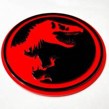 Distintivo 3D de T-Rex inspirado en Jurassic para guardabarros, portón trasero o rejilla_4