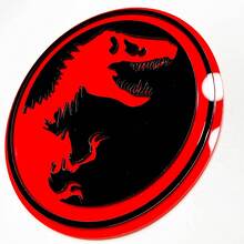 Distintivo 3D de T-Rex inspirado en Jurassic para guardabarros, portón trasero o rejilla_5