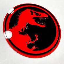 Distintivo 3D de T-Rex inspirado en Jurassic para guardabarros, portón trasero o rejilla_6